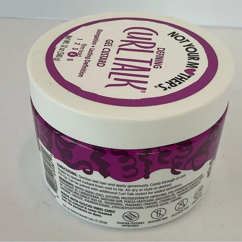 Not Your Mother’s Defining Curl Talk Gel‎ Custard Firm Hold 4 12 OZ New
